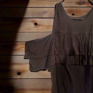 Black Cold Shoulder Top